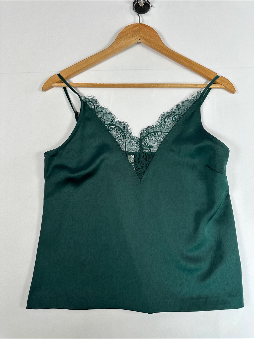 Gentle Fawn Deep Green Lace-Trim Cami Tank Top Size XS NWOT